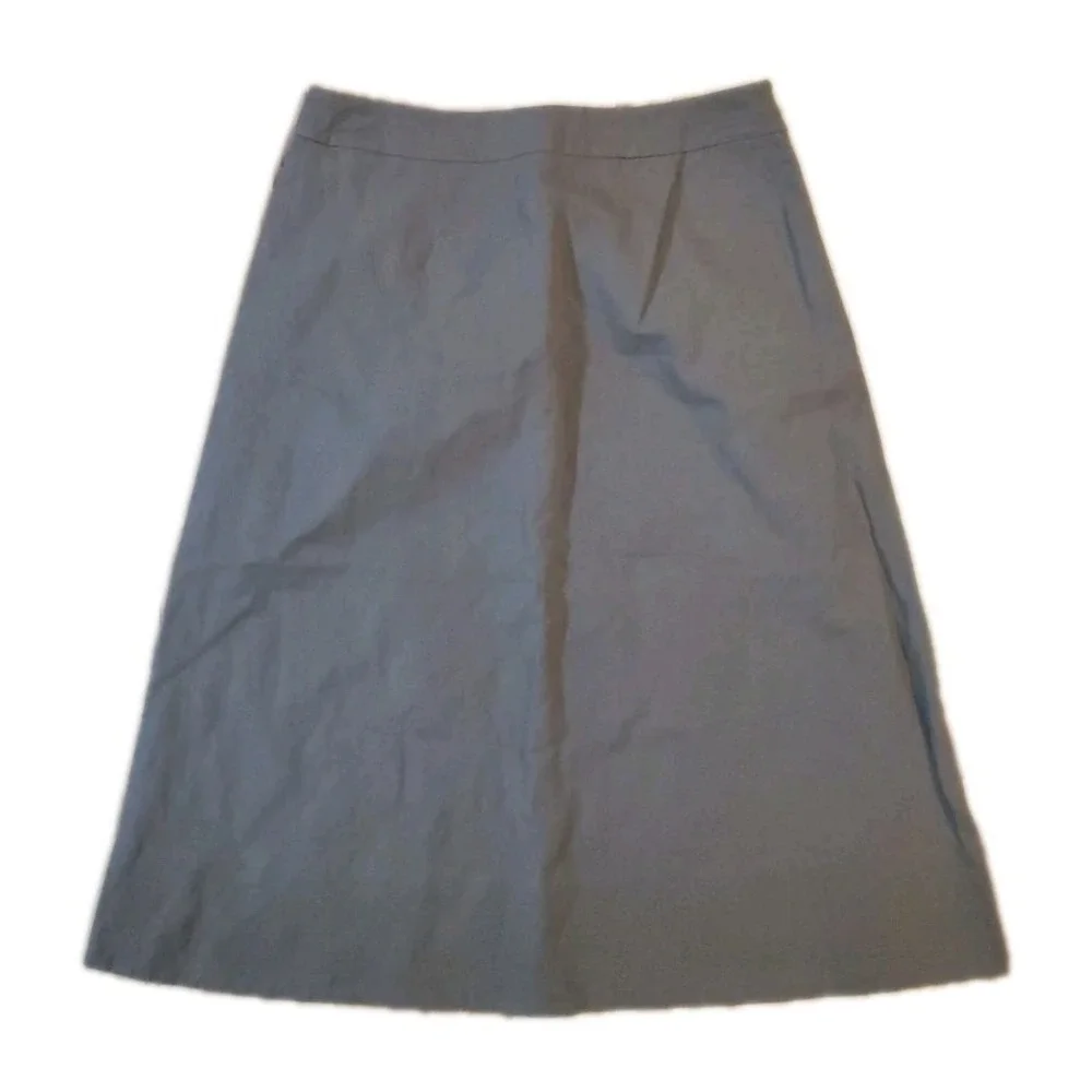 TALBOTS Petites Skirt Womens 2 Olive Green A Line Side Zip‎